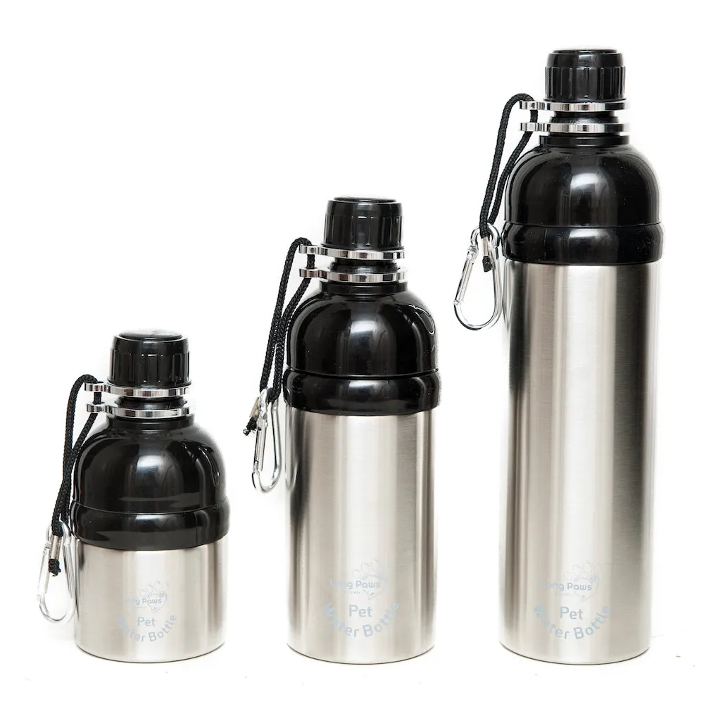 Pet Water Bottle - Silver.