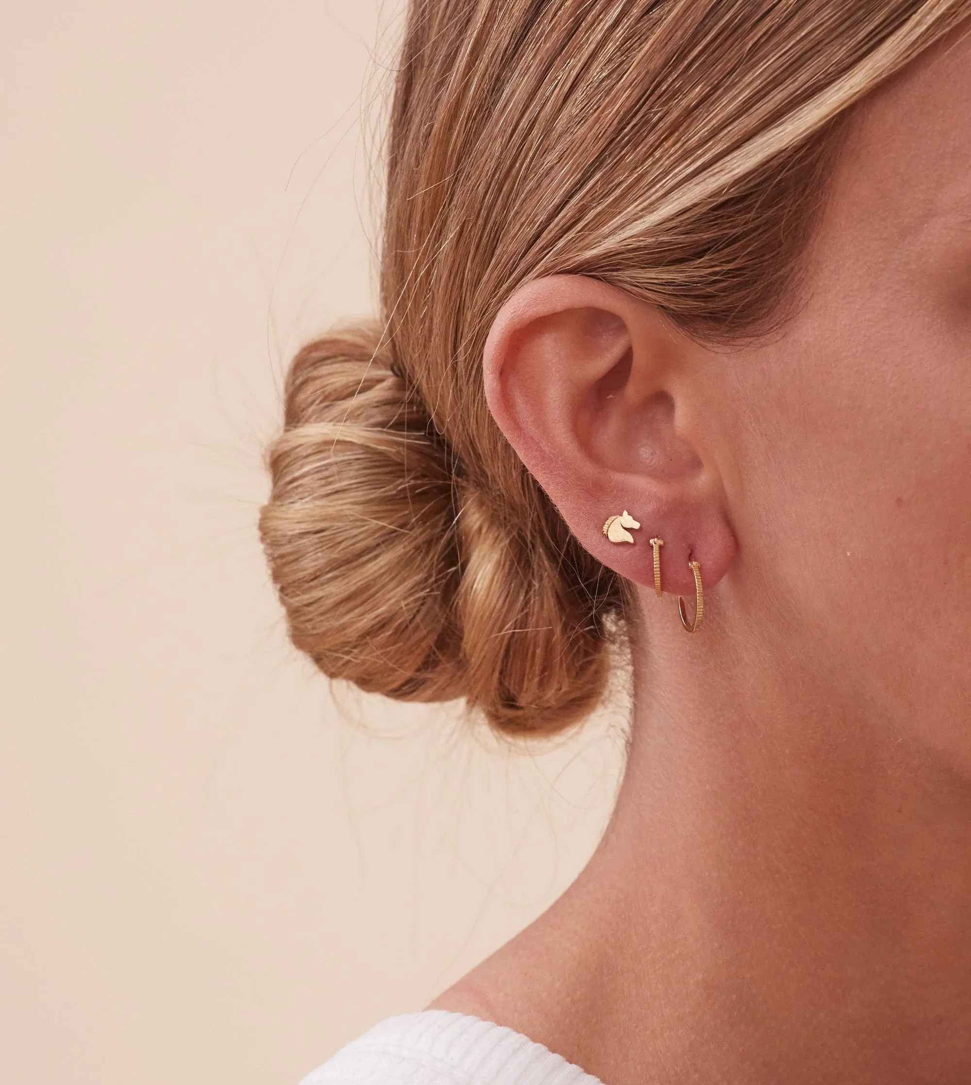 Petite Textured Hoop