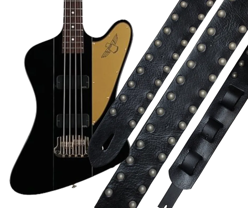 "Enter Sandman" Leather Guitar Strap