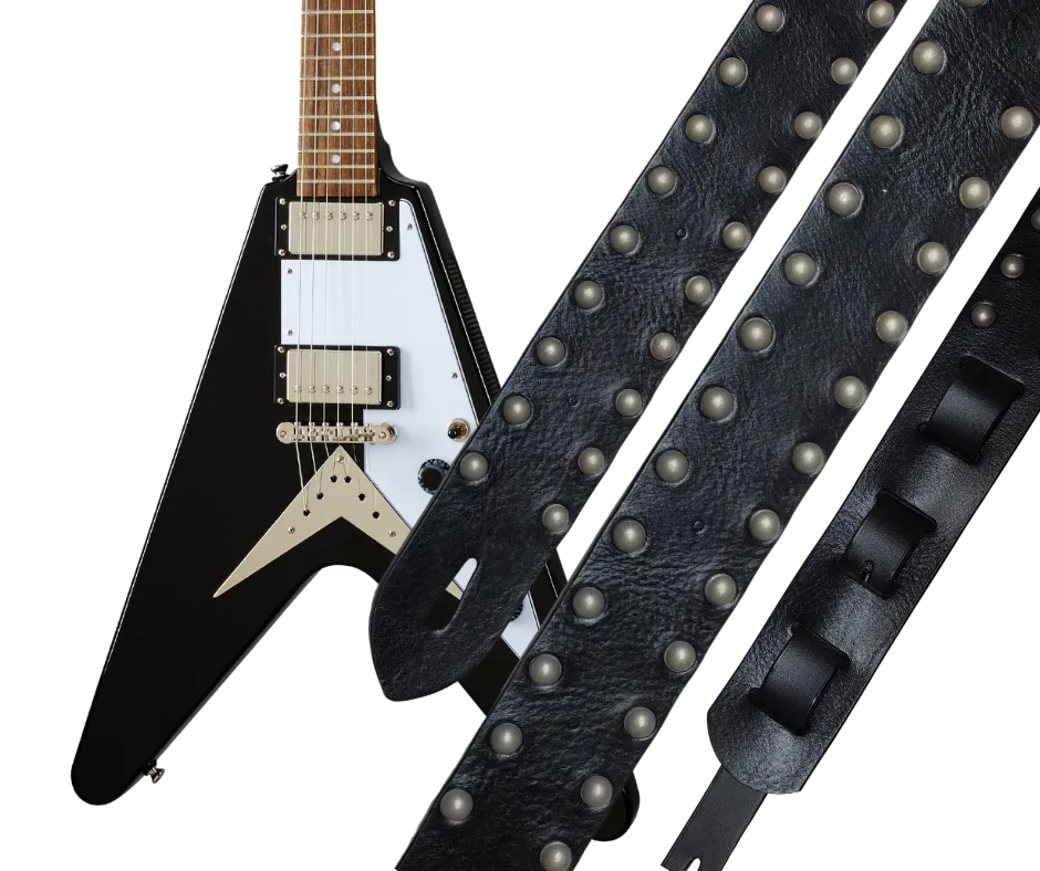 "Enter Sandman" Leather Guitar Strap