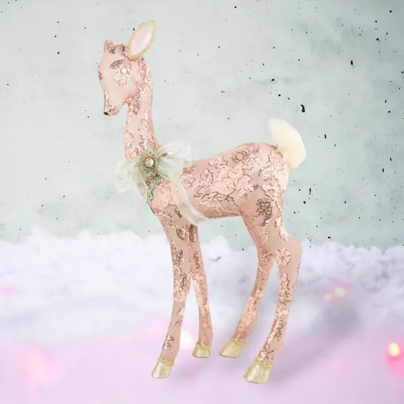 SANTA'S SWEET SHOPPE COLLECTION 34" Peach Wonderland Deer