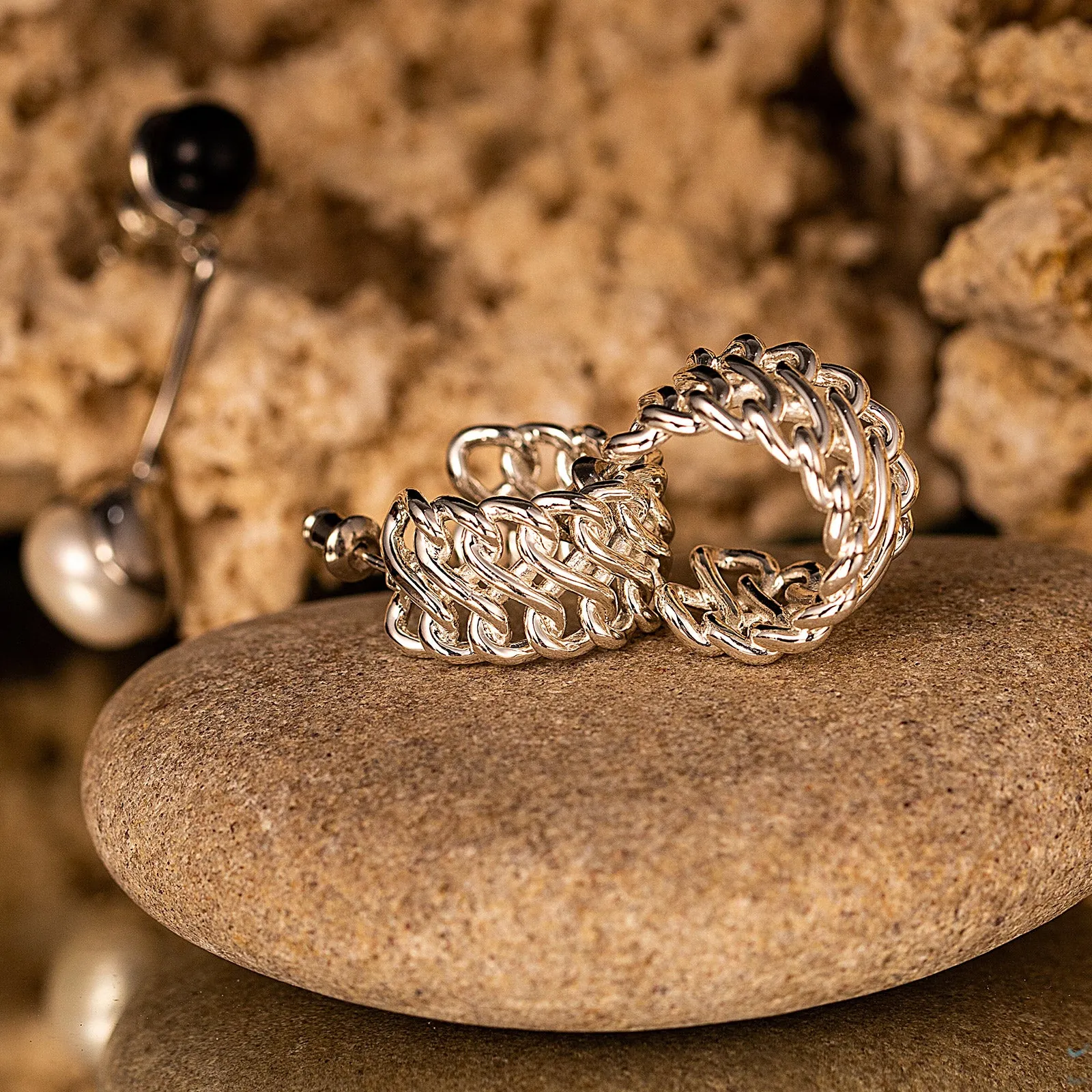 Serpent Textured Earrings