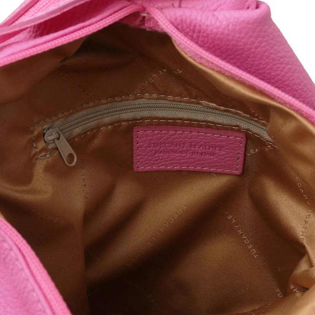 Shanghai - Italian leather backpack - pebbled leather | TL141881