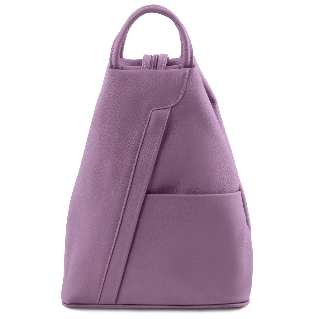 Shanghai - Italian leather backpack - pebbled leather | TL141881