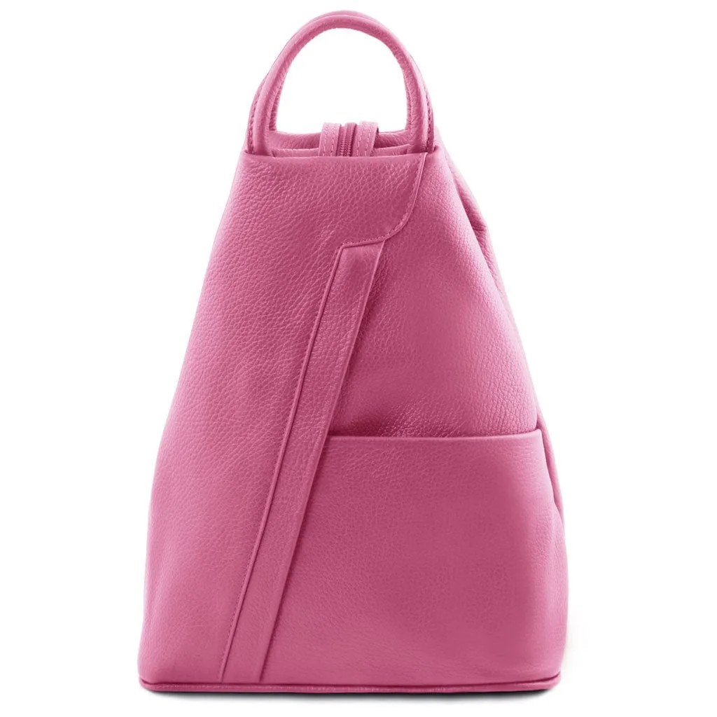 Shanghai - Italian leather backpack - pebbled leather | TL141881