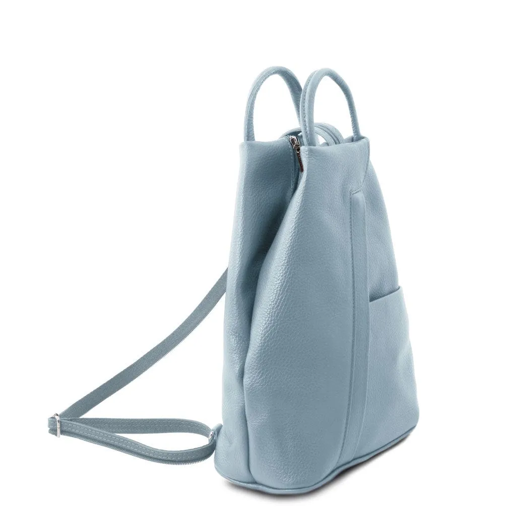 Shanghai - Italian leather backpack - pebbled leather | TL141881