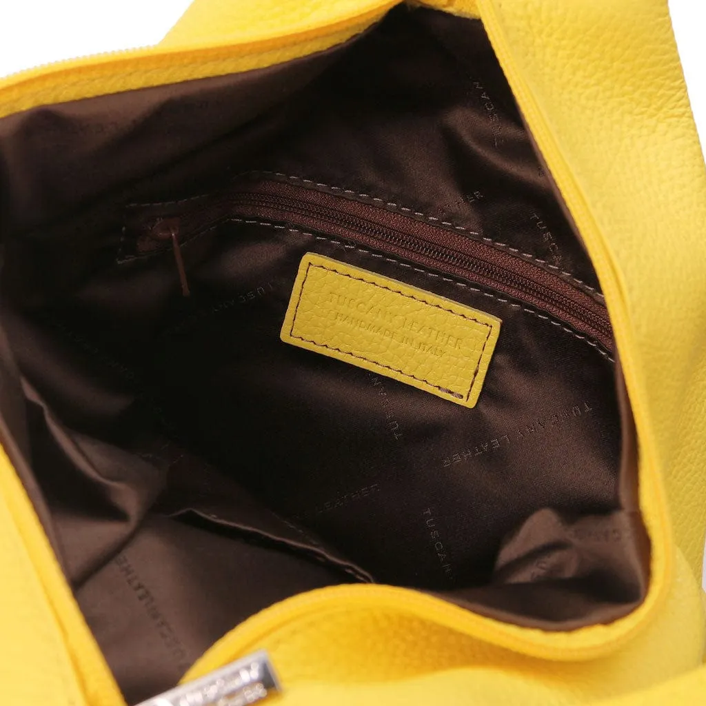 Shanghai - Italian leather backpack - pebbled leather | TL141881