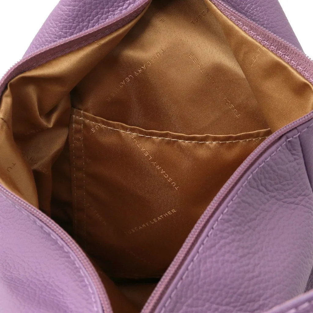 Shanghai - Italian leather backpack - pebbled leather | TL141881