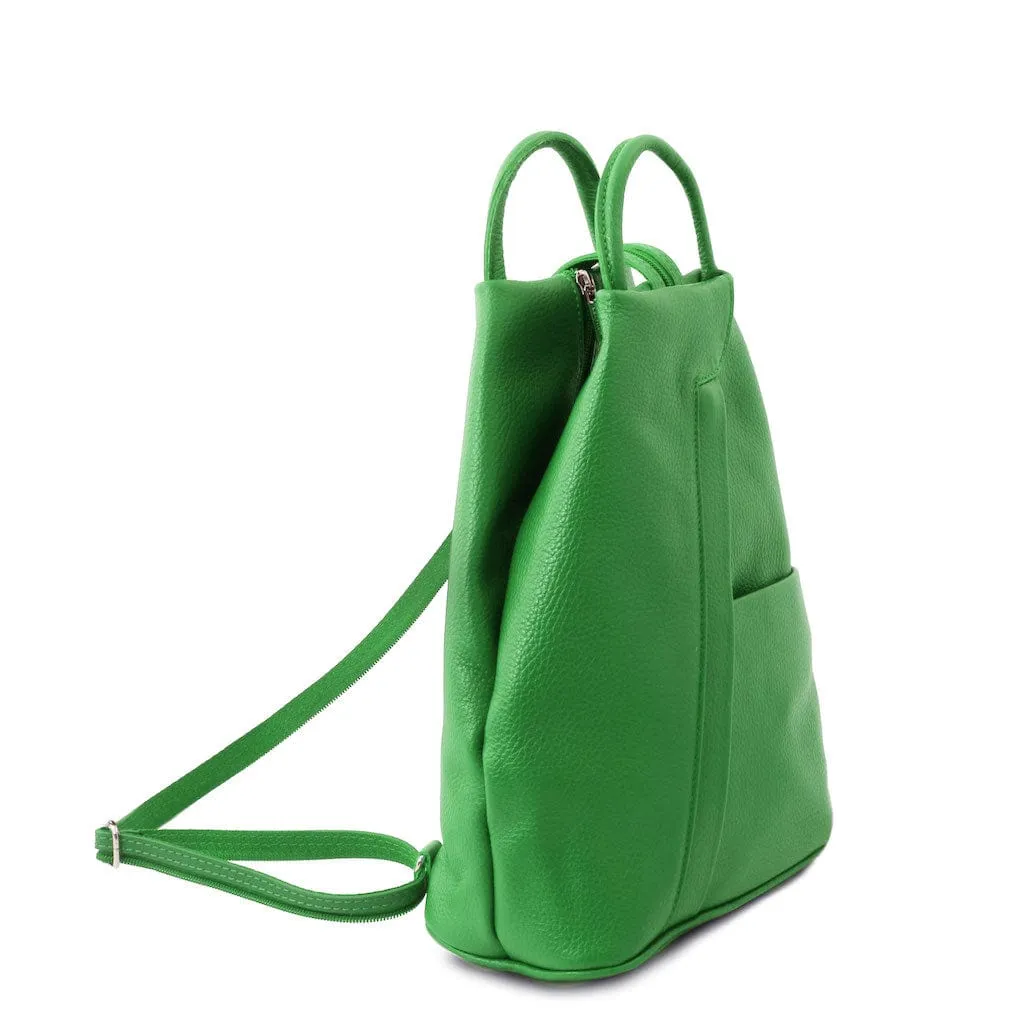 Shanghai - Italian leather backpack - pebbled leather | TL141881