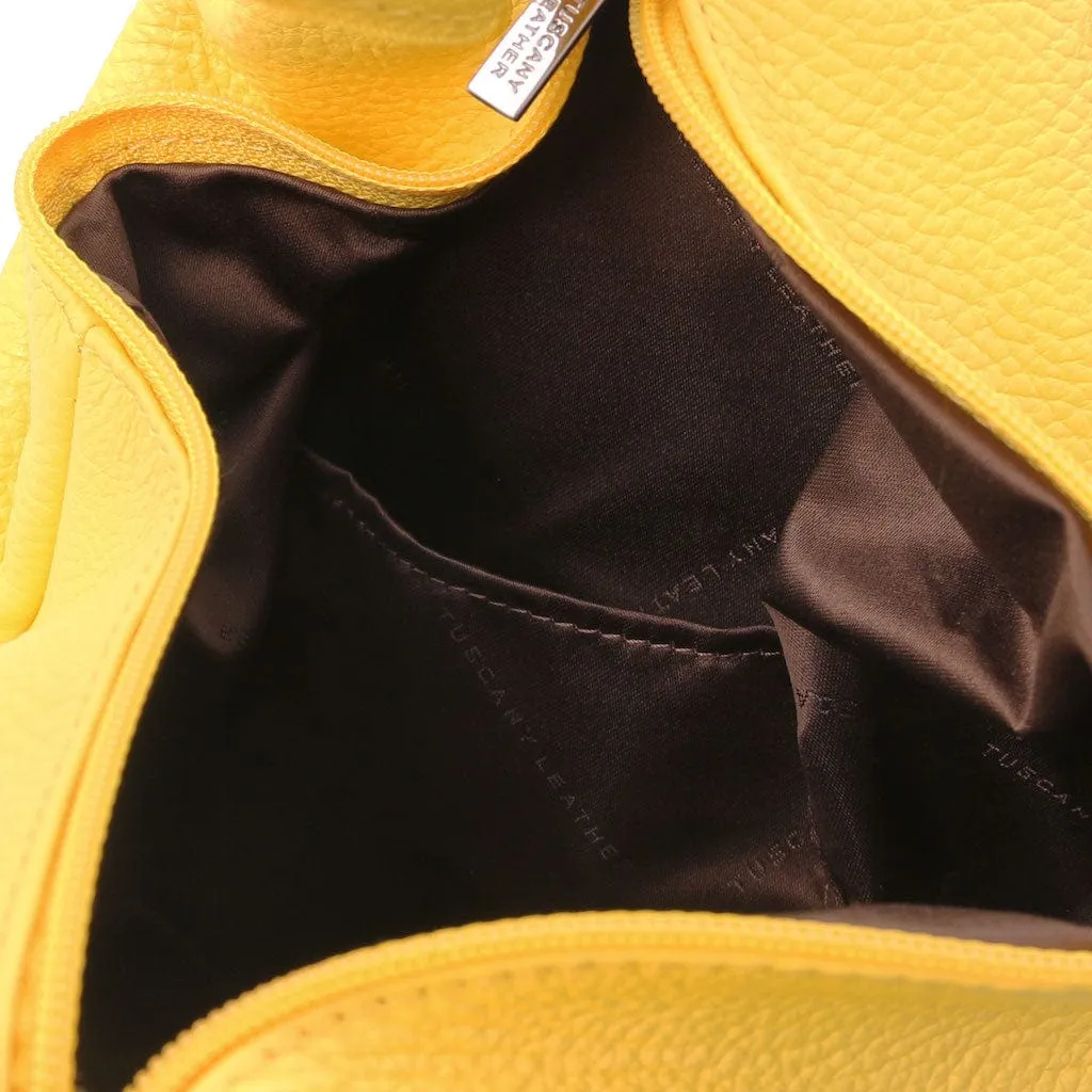Shanghai - Italian leather backpack - pebbled leather | TL141881