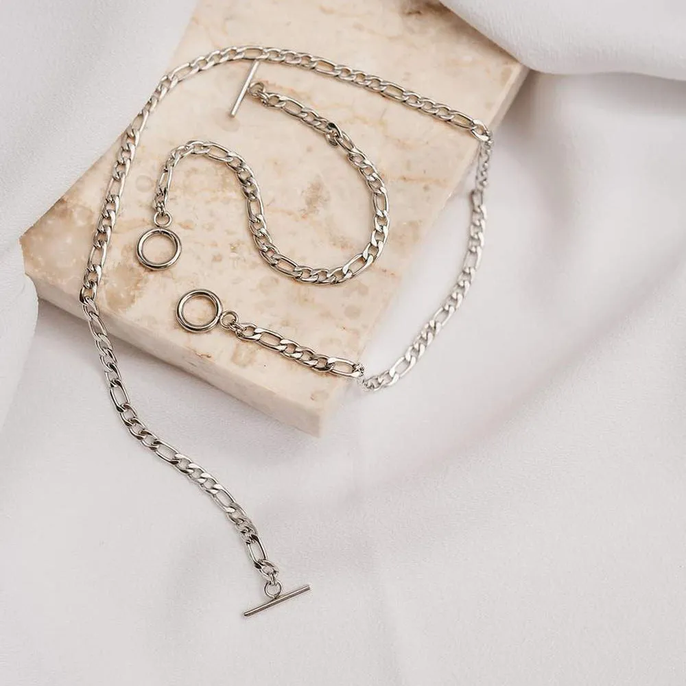 Silver Figaro Necklace