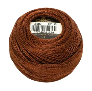 Size 8 Pearl Cotton Ball in Color 300 ~ Very Dark Mahogany