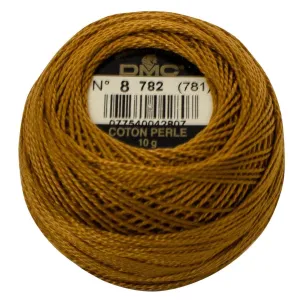 Size 8 Pearl Cotton Ball in Color 782 ~ Dark Topaz