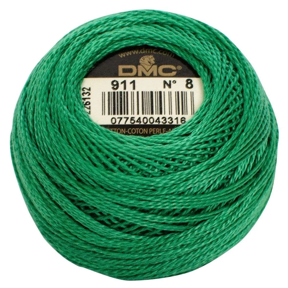 Size 8 Pearl Cotton Ball in Color 911 ~ Medium Emerald Green