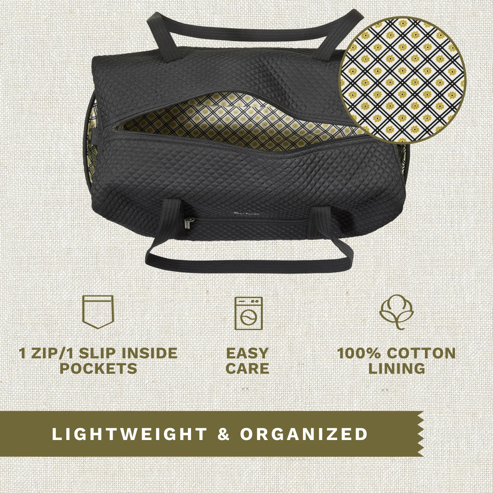 Solid Black Duffle