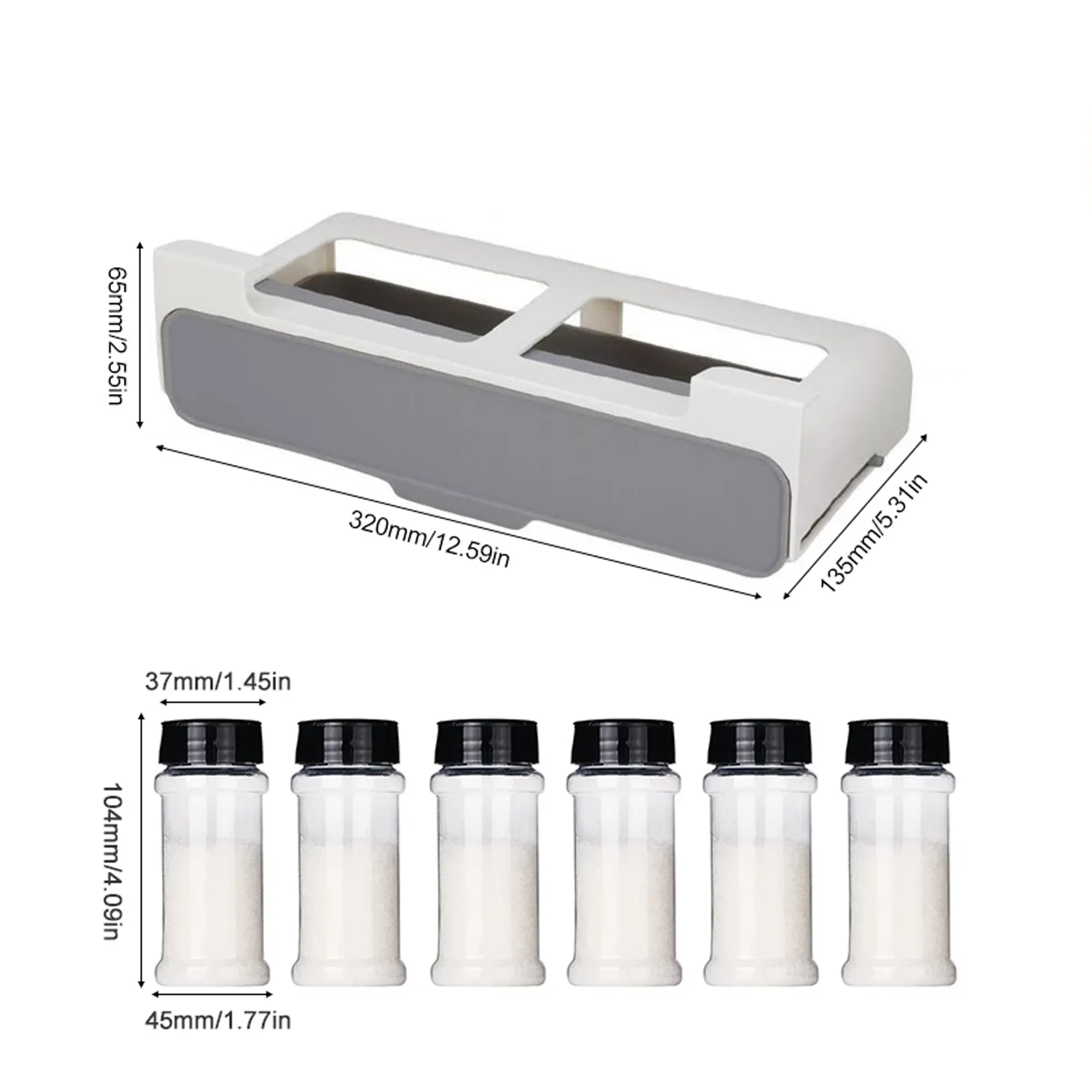 Spice Organizer Under Shelf Drawer