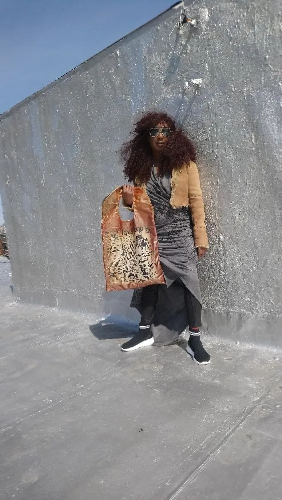 Statement convertible Leather tote.