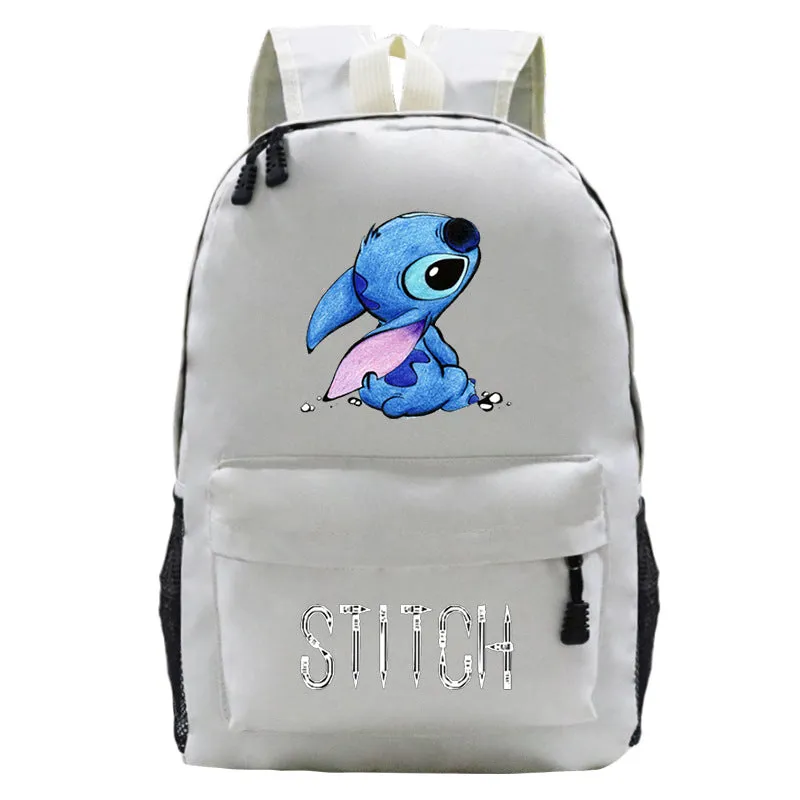 Stitch Cartoon Printed Children's Backpack Pattern Heat Transfer Patch Student Personalized Schoolbag  Outdoor Travel Bag