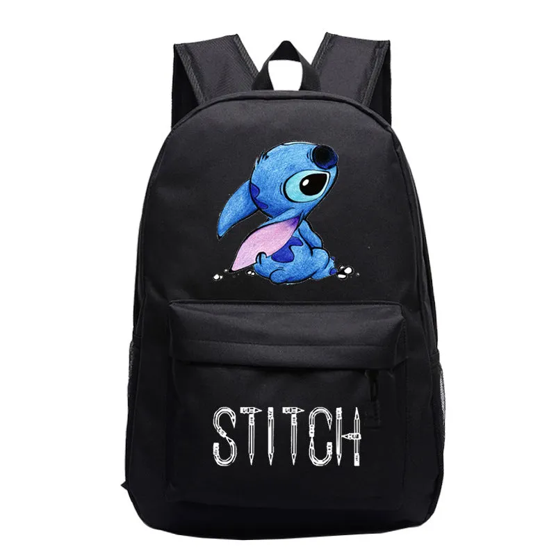 Stitch Cartoon Printed Children's Backpack Pattern Heat Transfer Patch Student Personalized Schoolbag  Outdoor Travel Bag