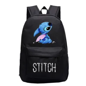 Stitch Cartoon Printed Children's Backpack Pattern Heat Transfer Patch Student Personalized Schoolbag  Outdoor Travel Bag