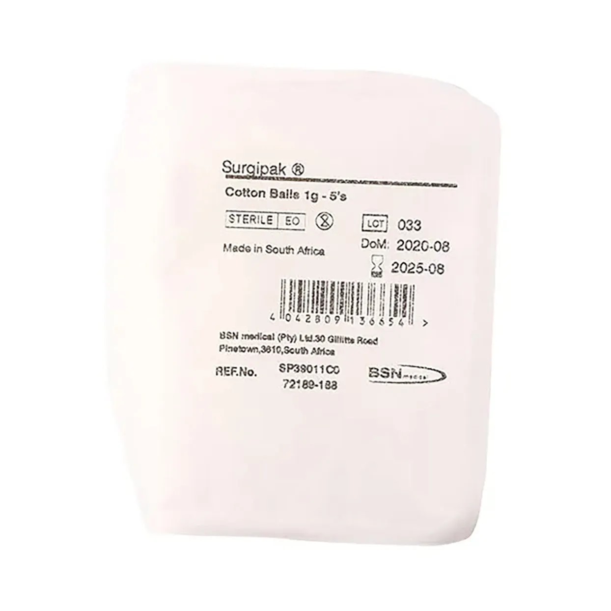 Surgipak Cotton Wool Balls Ste 5 x 1g 1 Unit