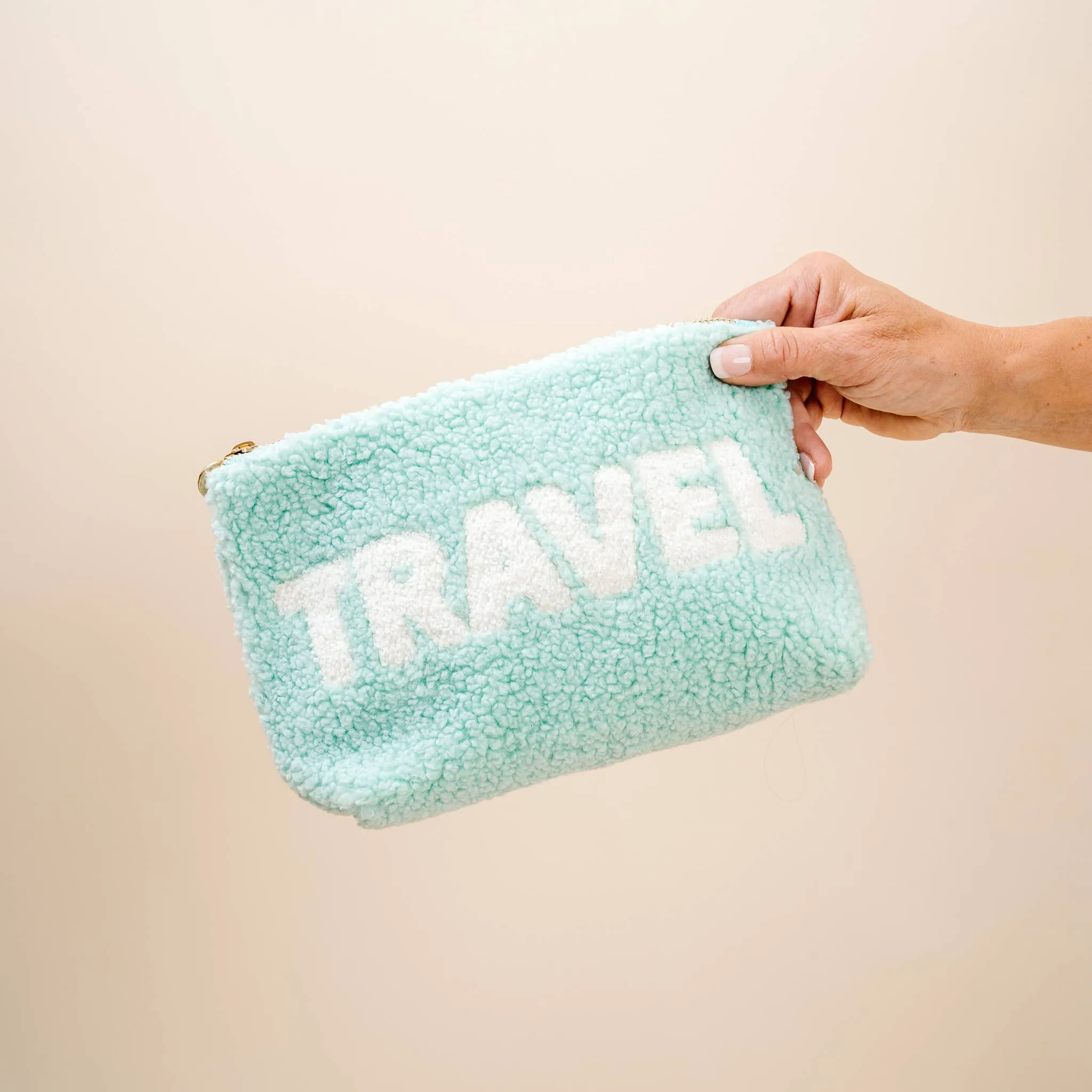 Teddy Pouch-Aqua Travel