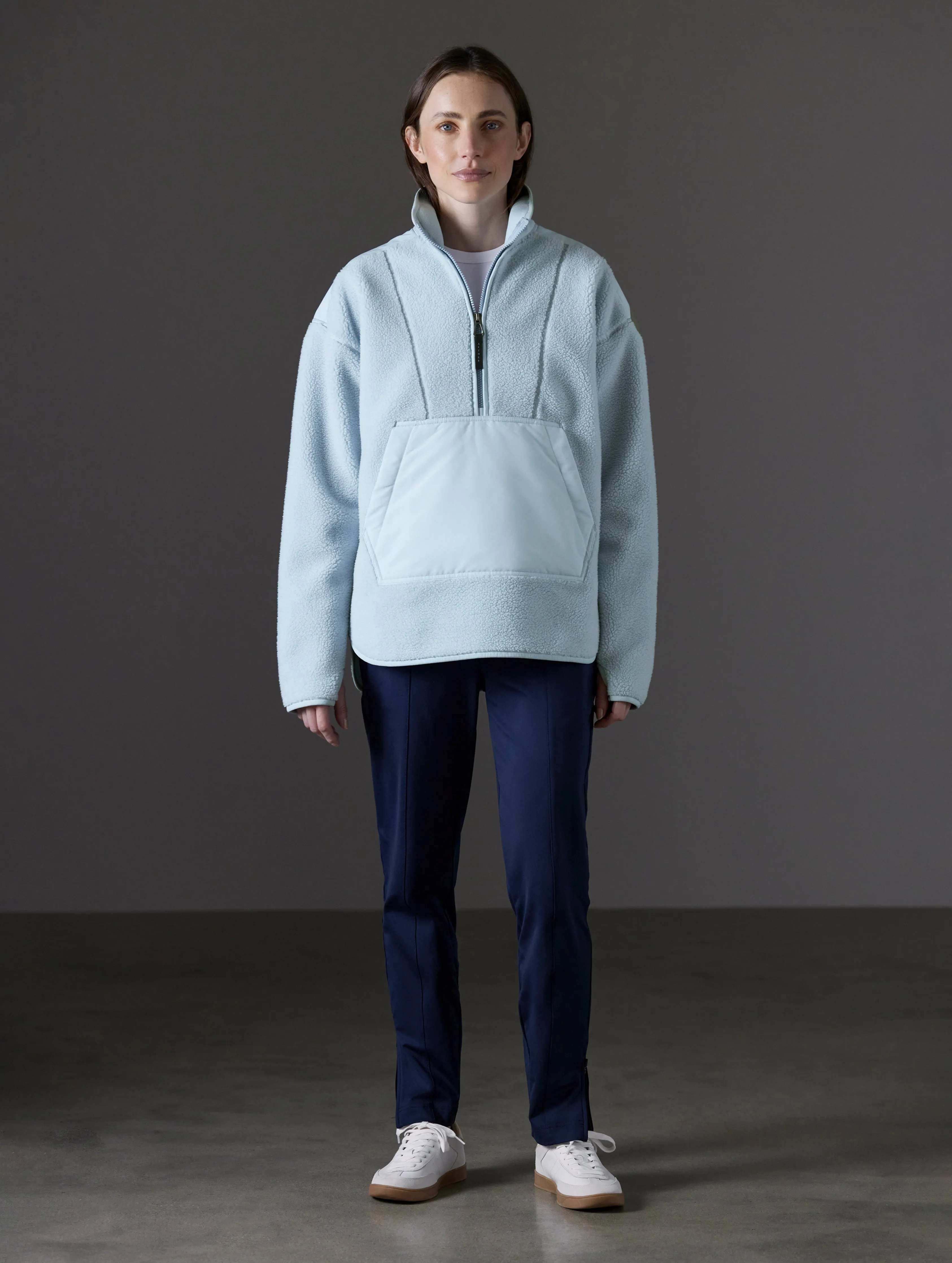Terrain Fleece Anorak - Flight Blue