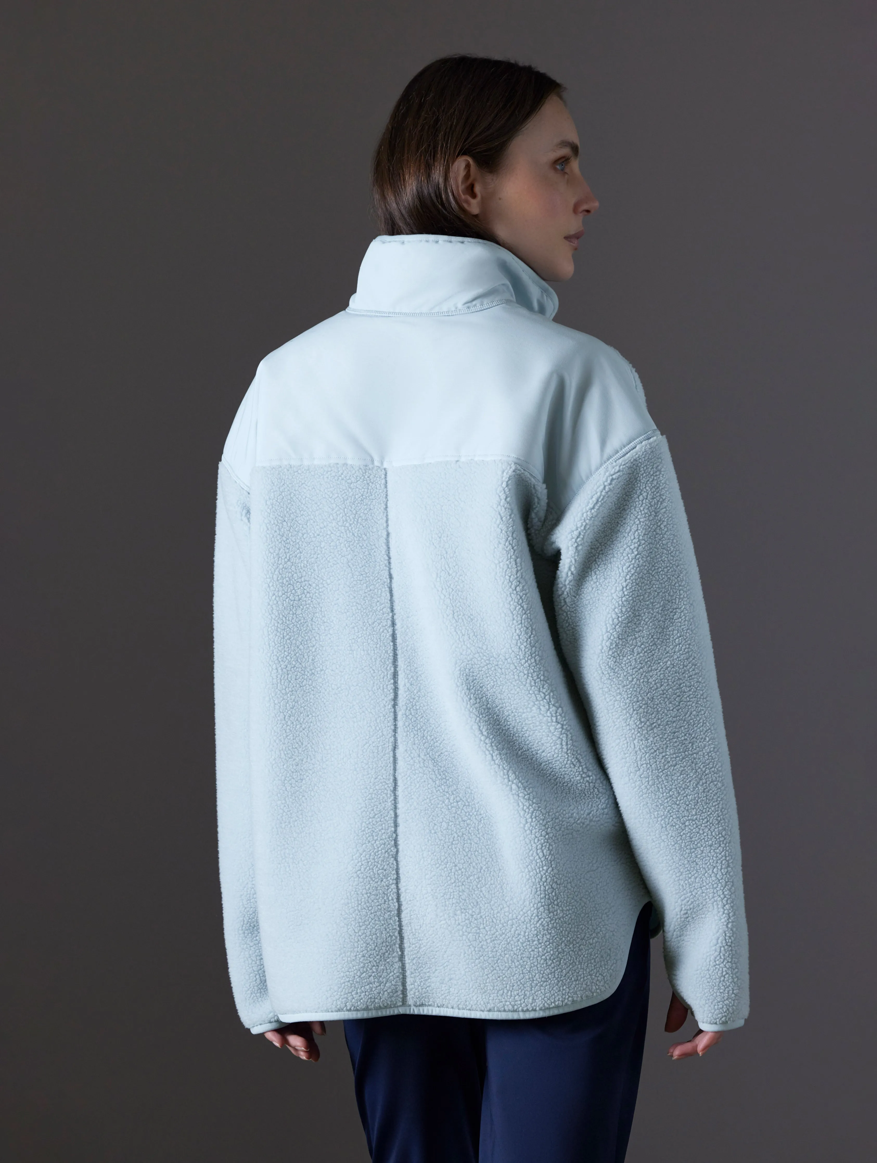 Terrain Fleece Anorak - Flight Blue