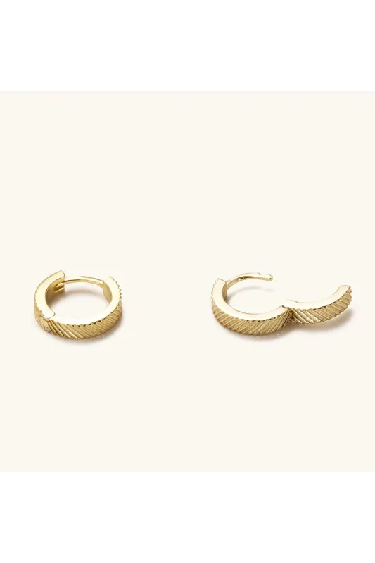 textured huggies - gold