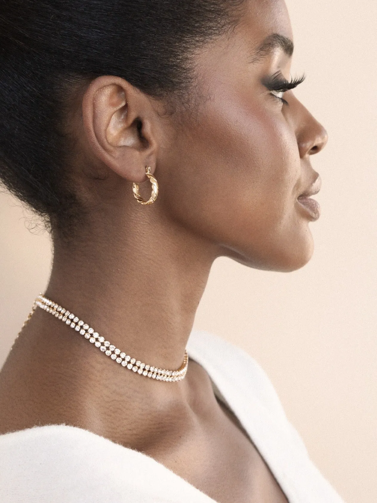 Textured Mini Hoops