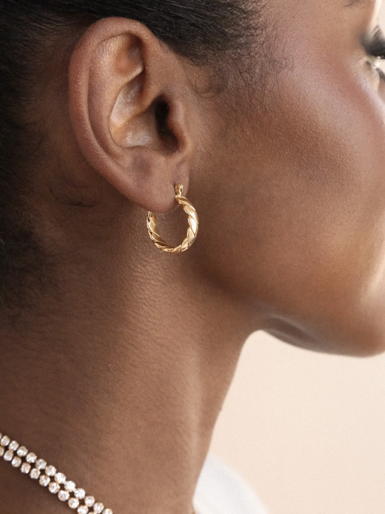 Textured Mini Hoops
