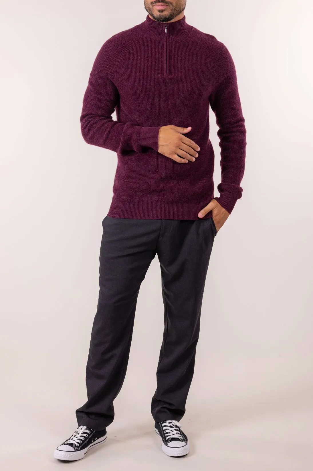 TEXTURED QUARTER ZIP