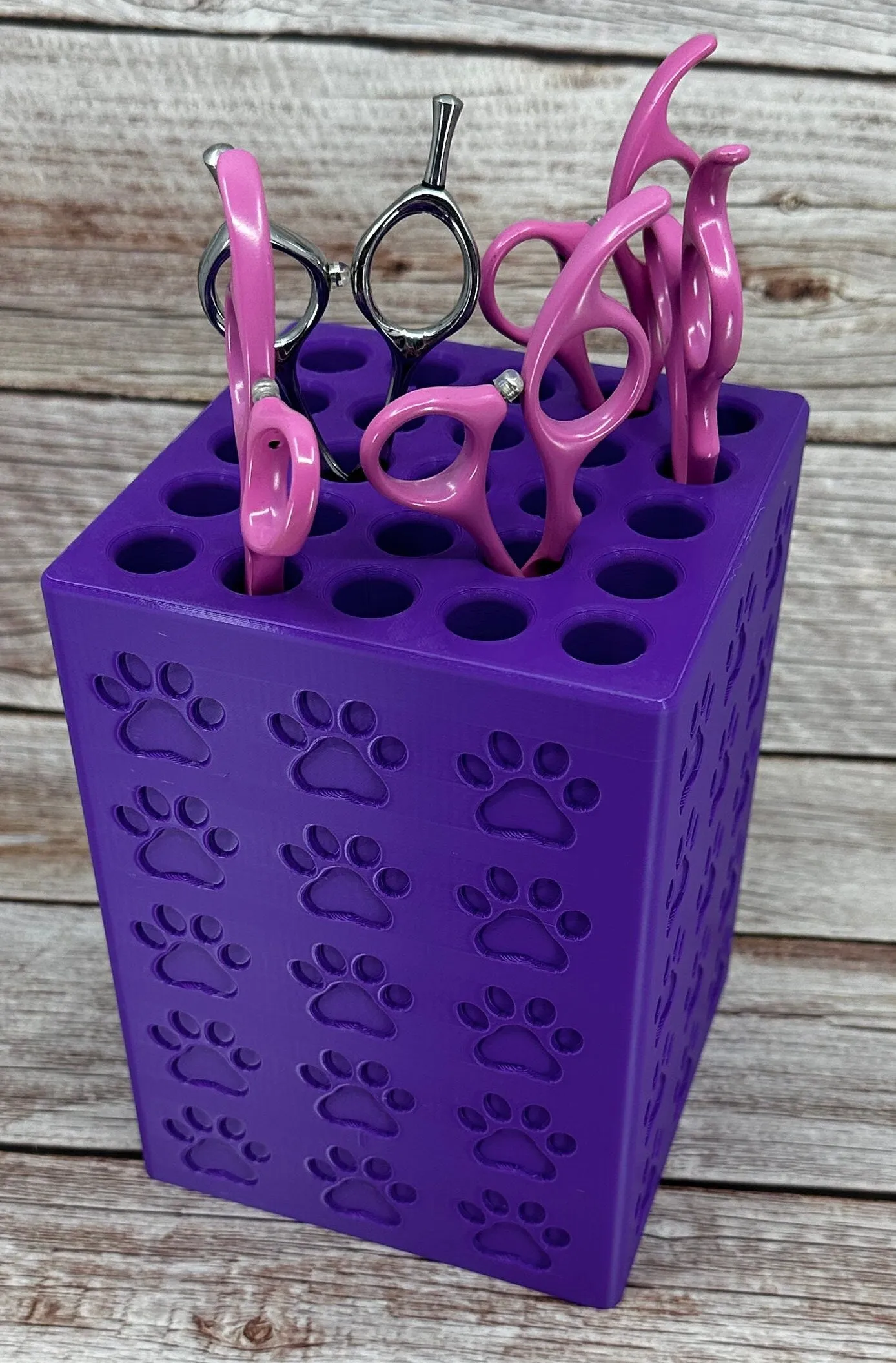 The Dobermann- Medium Dog Grooming Scissor Holder Vertical Up to 25 pairs, Simple organizer |