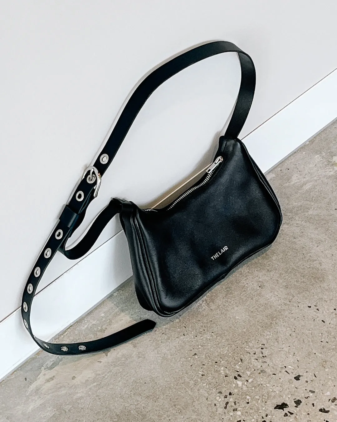 The Lair Florian Eyelet Bag Small Black