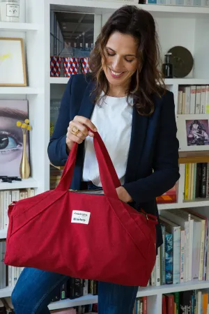 The small yoga bag in collaboration with Lili Barbery - Recycled cotton Vibrant Red