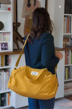 The small yoga bag in collaboration with Lili Barbery - Recycled cotton Yellow Amber