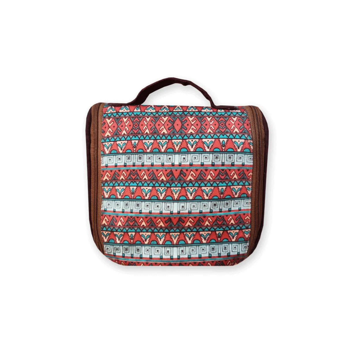 Toiletry Organizer - Teal Maroon Aztec
