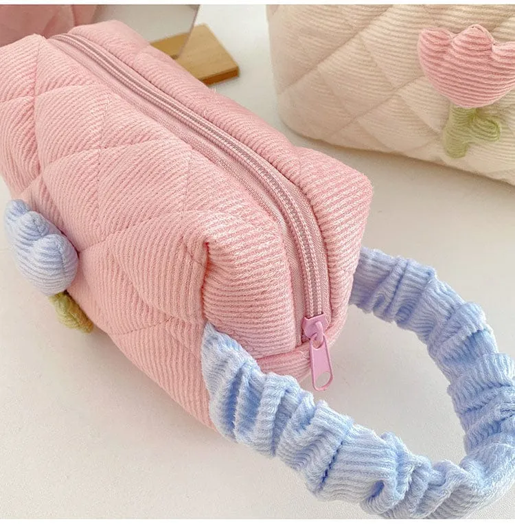 Tulip Flower Cosmetic Bag Pouch