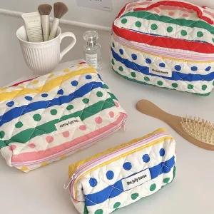 UAKISS  -  Print Dot Cosmetic Storage Bag Korea Portable Makeup Bag Large Capacity Cosmetic Organizer for Women Travel Wash Beauty Pouch