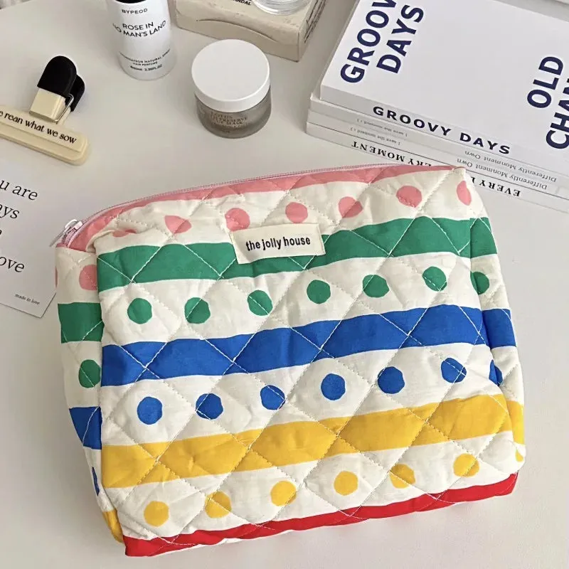 UAKISS  -  Print Dot Cosmetic Storage Bag Korea Portable Makeup Bag Large Capacity Cosmetic Organizer for Women Travel Wash Beauty Pouch