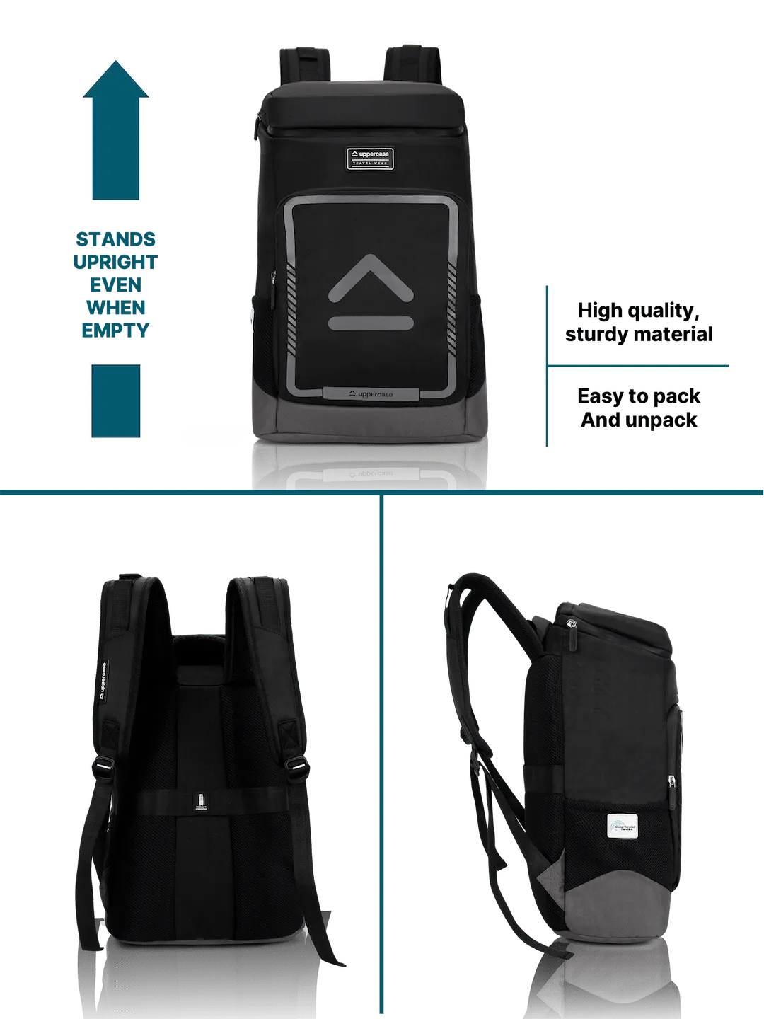 Uppercase Tall Boy 14" Laptop Backpack WaterRepellent College Travel Bag 23L