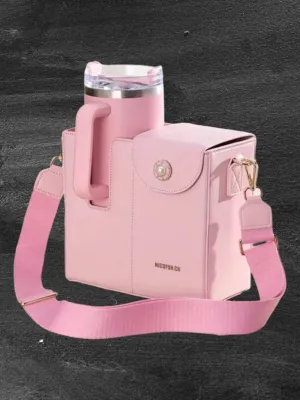 Water Cup carrier crossbody/messager bag with adjustable strap