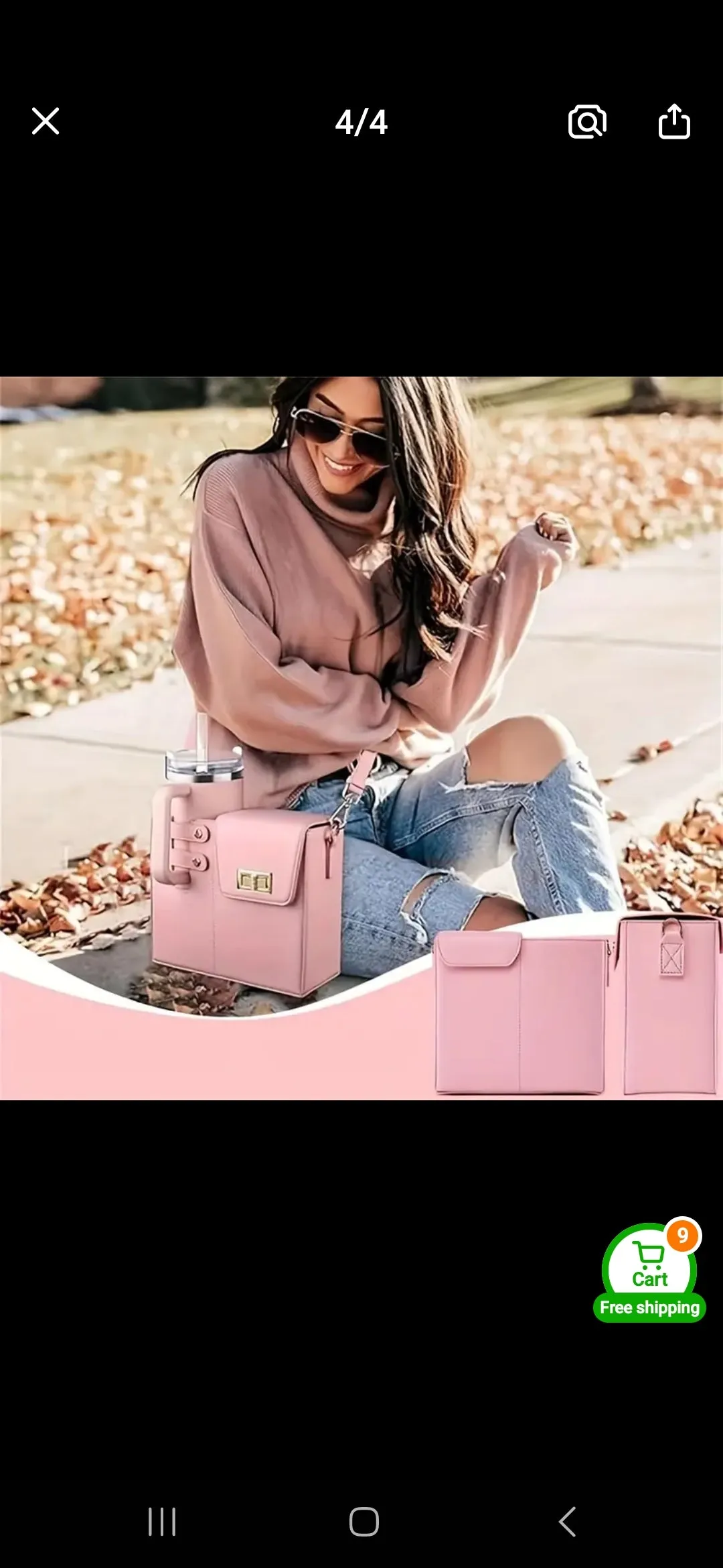 Water Cup carrier crossbody/messager bag with adjustable strap
