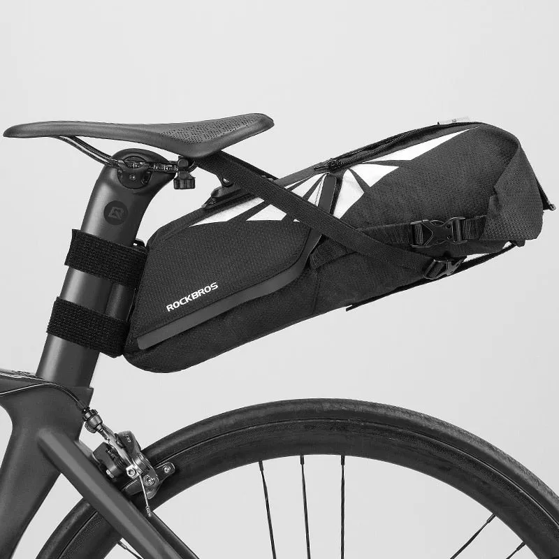 Waterproof Bicycle Bag 8L Large Capacity Bicycle Saddle Bag Cycling Foldable Rear Bag MTB Road Trunk