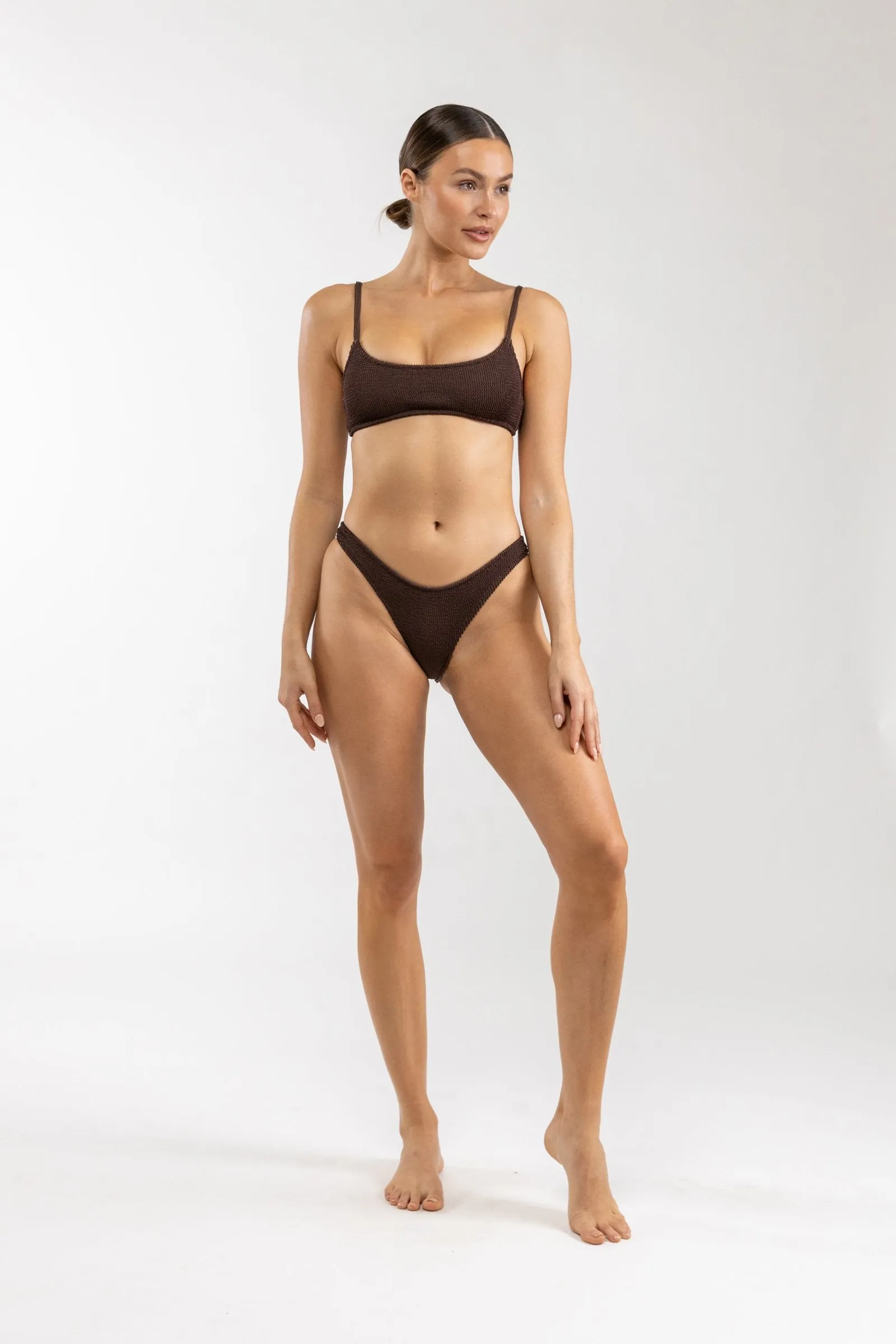 Wave Break Hi Cut Pant Chocolate