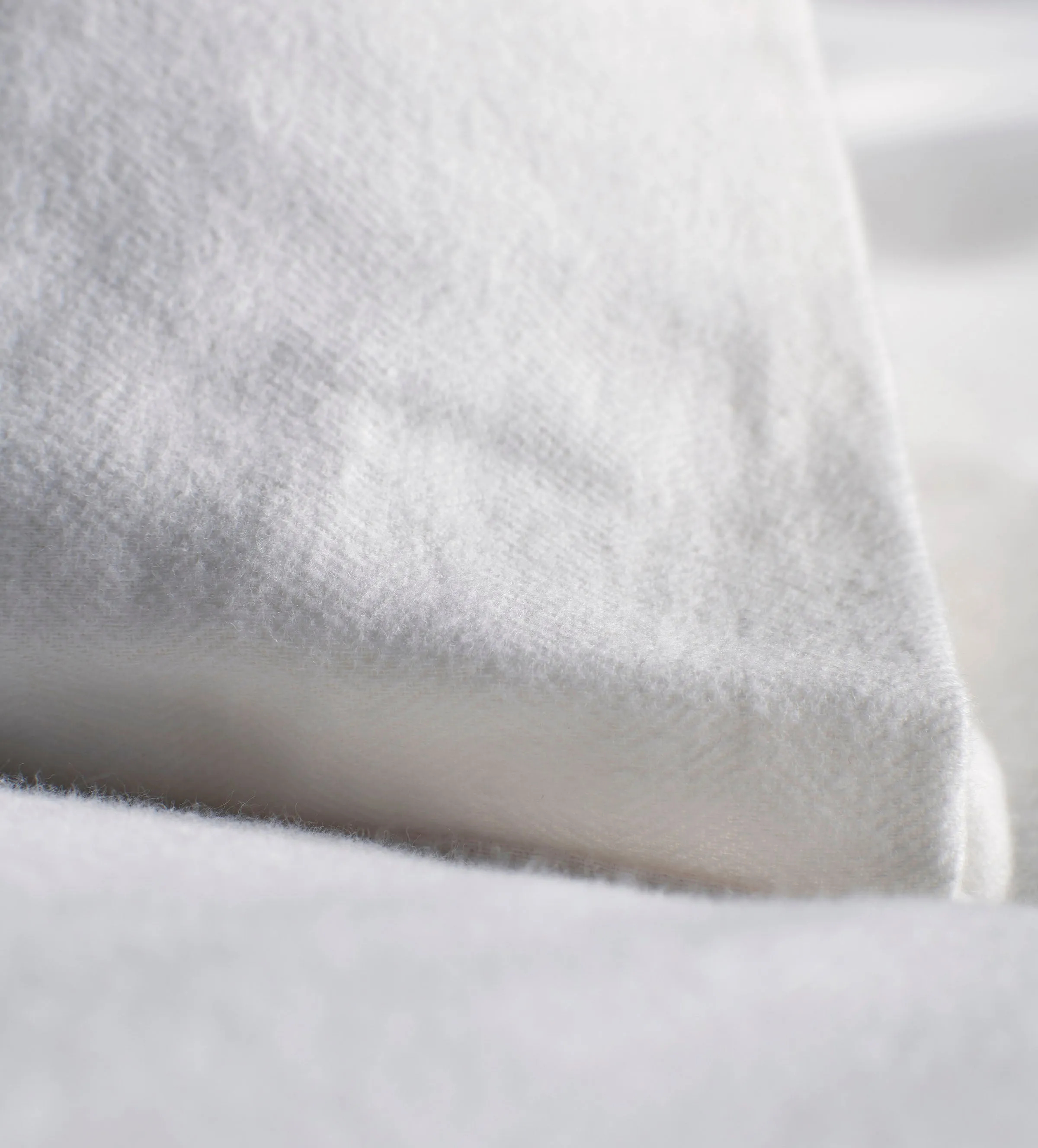 White Henry Brushed 100% Cotton Flat Sheet