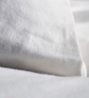 White Henry Brushed 100% Cotton Flat Sheet