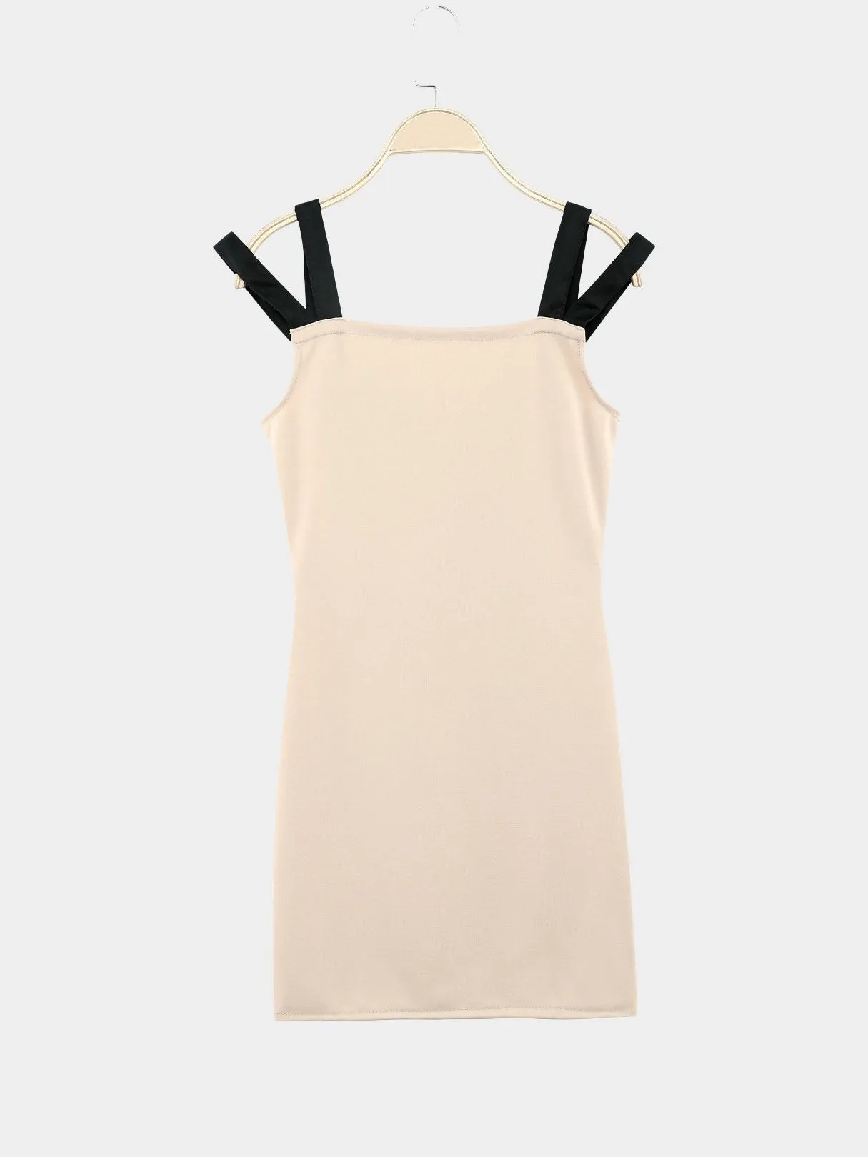 Wholesale Apricot V-Neck Sleeveless Mini Dresses
