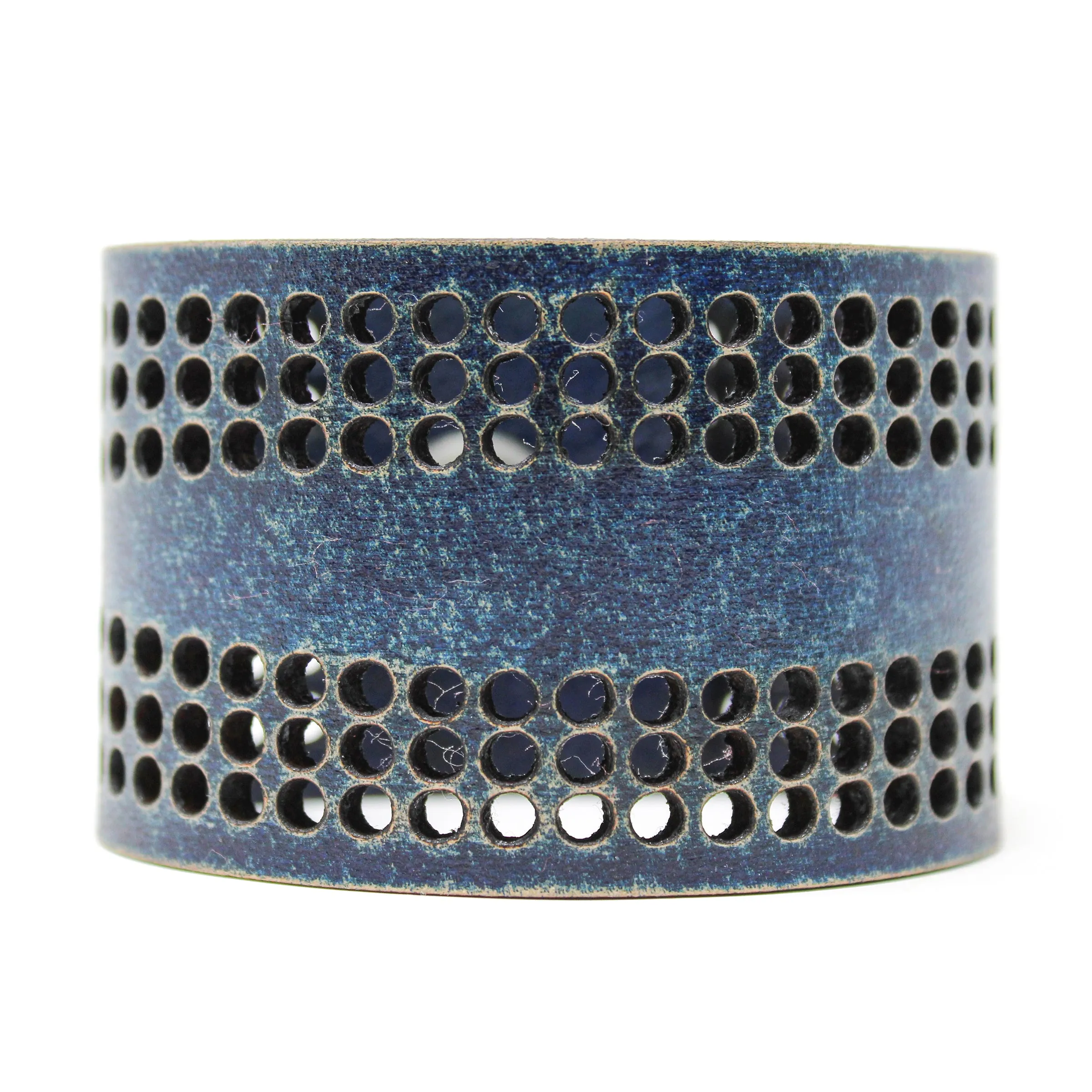 Women's Leather Cuff - Arched Rings