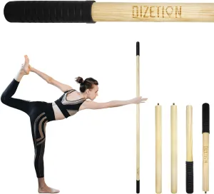Yoga Stick W/ Non-Slip Rubber Ends for Flexibility, Posture Correction, Balance